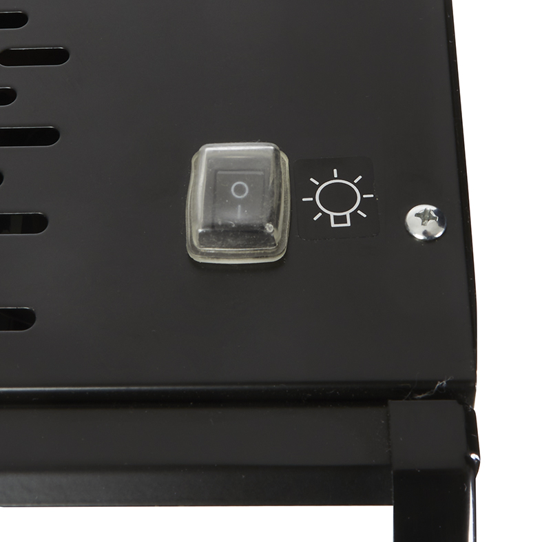 Gastro-Cool Gefrierschrank Werbung mit Glastür und Leuchtdisdplay - schwarz - GCDF72 Schalter