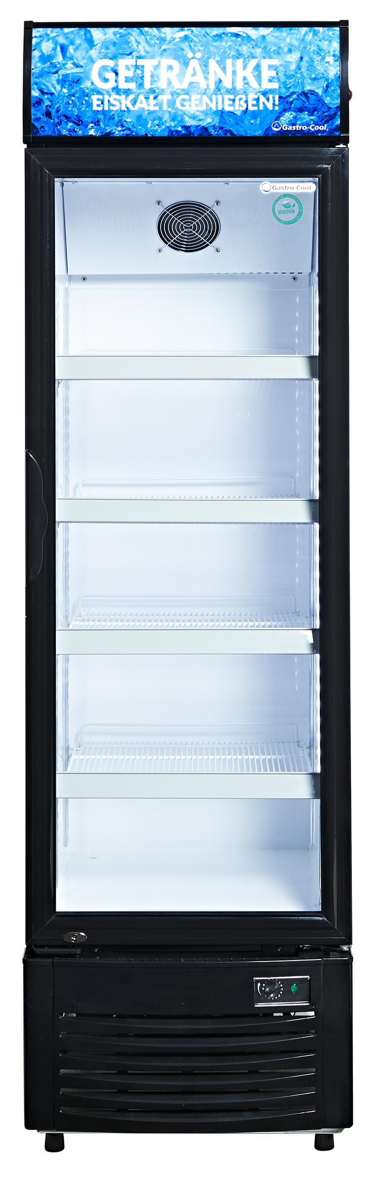 Gastro-Cool - Getränkekühlschrank mit Werbedisplay - DC280 - frontal leer