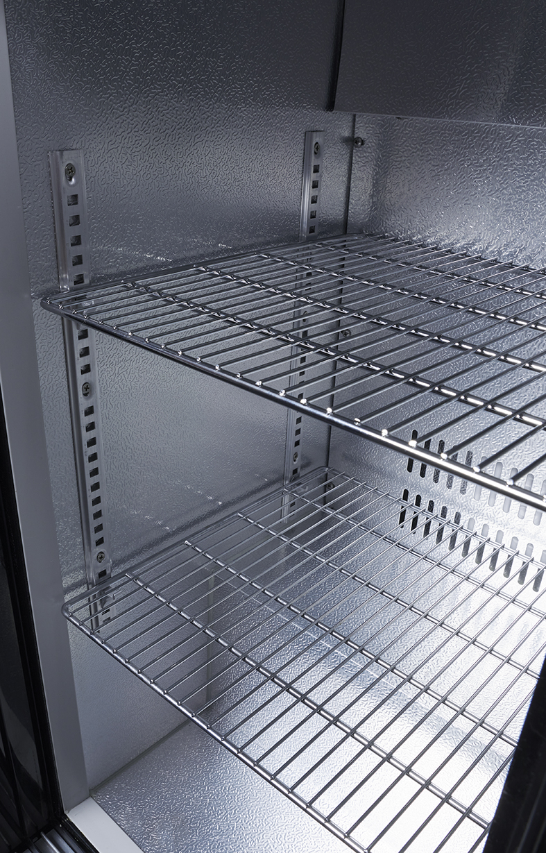 Gastro-Cool - Thekenkühlschrank für Bar - Getränkekühlschrank - Flügeltür - niedrig - schwarz - GCUC300 - Innenraum
