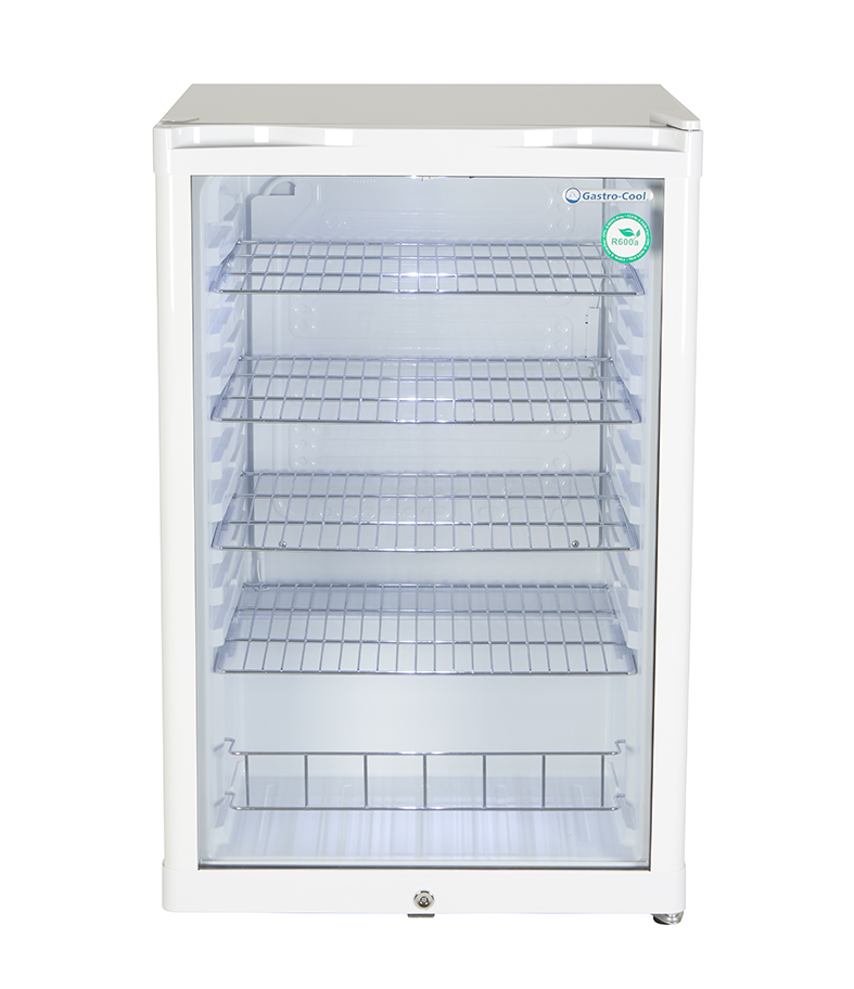 Flaschenkühlschrank mit Glastür - weiß - GCGD155 - Vorderseite leer