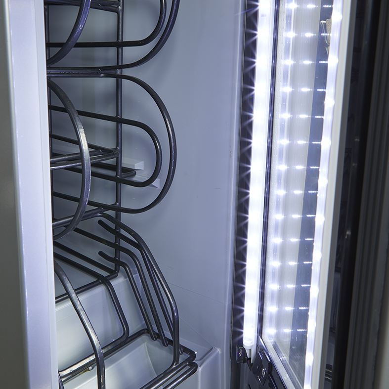 Gastro-Cool - Dosen Dispenser Kühlschrank - Silber - 250 ml slim can - GCAP50-250 - Innenraum