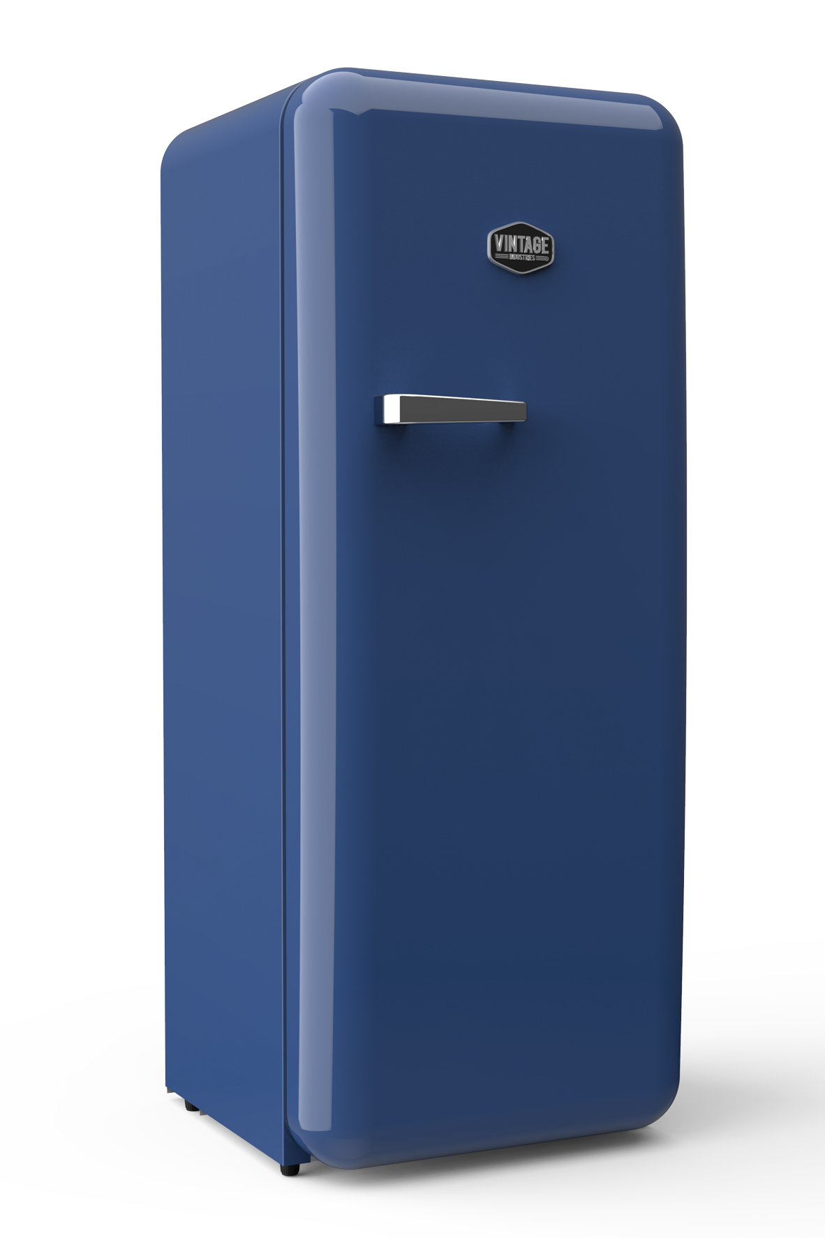 Gastro-Cool - Vintage Kühlschrank Europablau - RC330 - seitlich