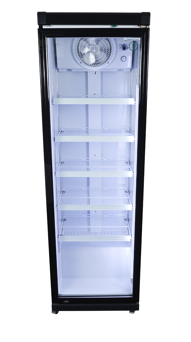 Gastro-Cool - Gewerbekühlschrank - schwarz - GCGD400 - Frontansicht leer