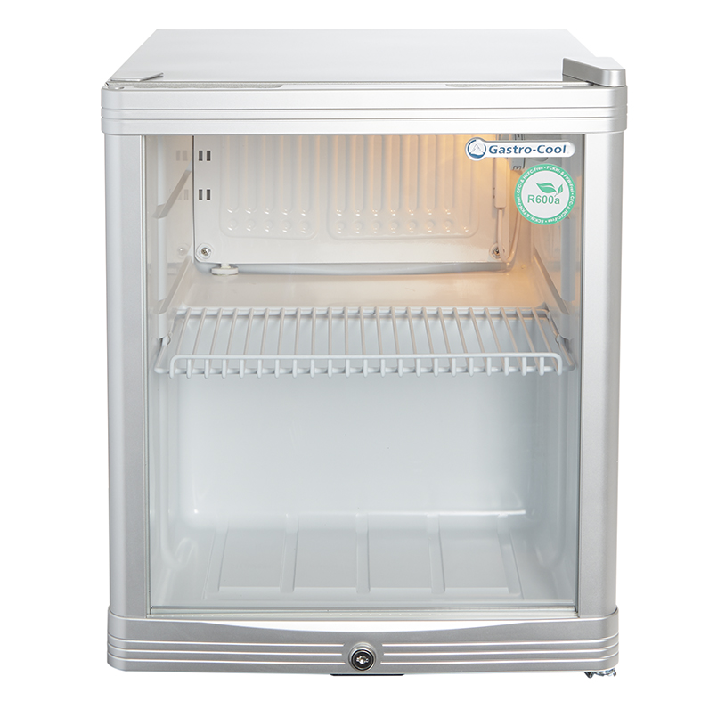 Gastro-Cool - Glastürkühlschank mini silber GCKW50 Voransicht leer