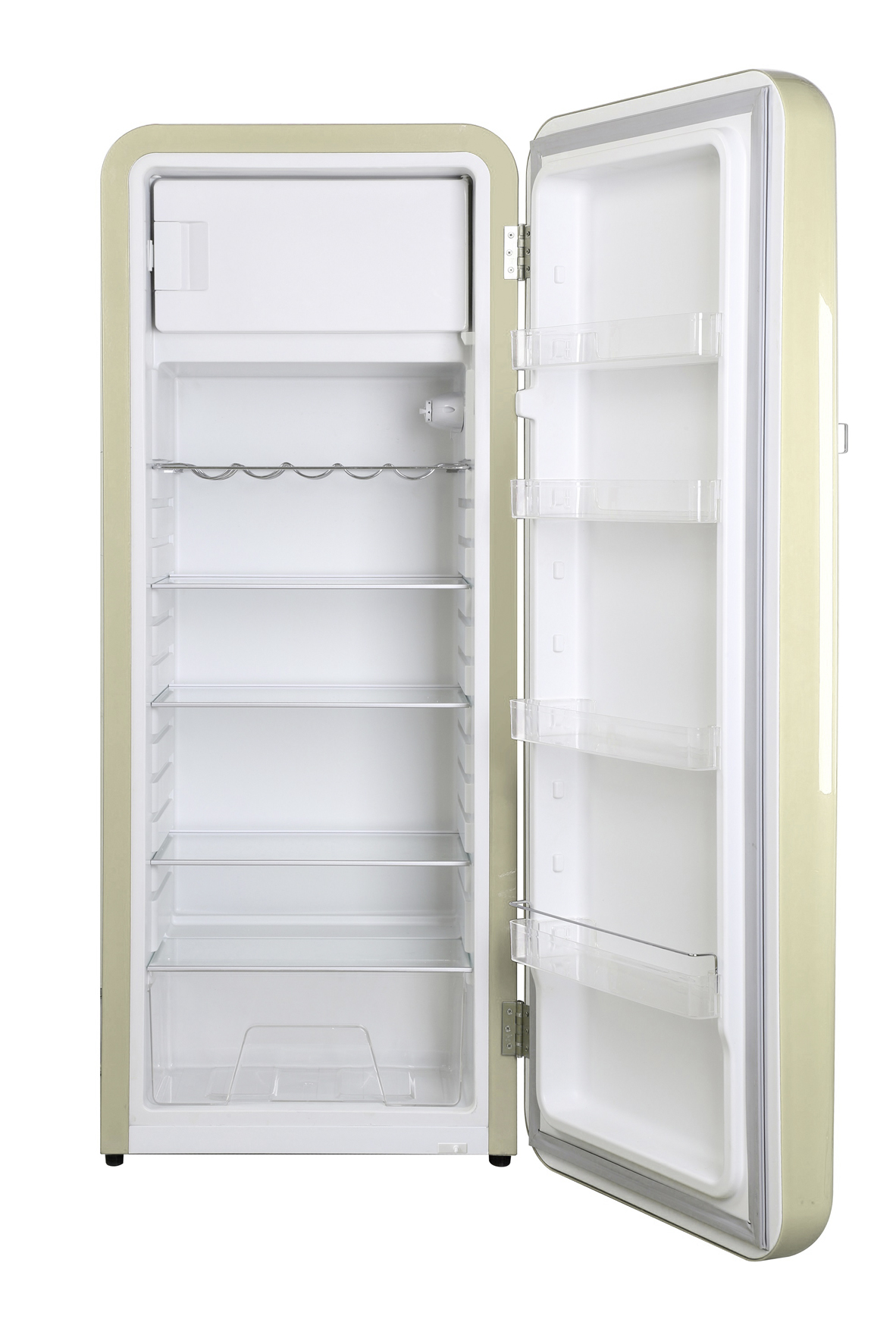 Gastro-Cool - Retro Kühlschrank Havanna in Creme - VIRC330 - Voransicht geöffnet