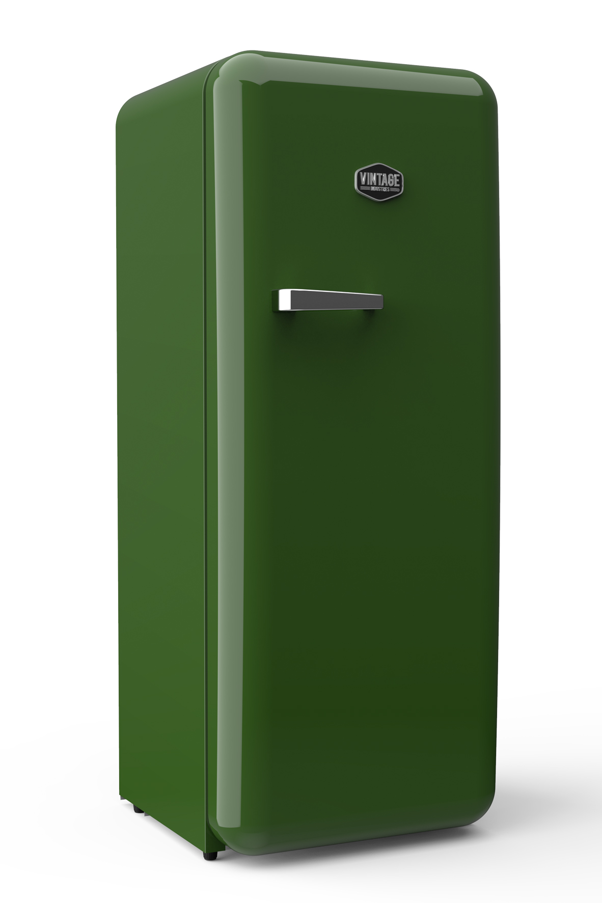 Gastro-Cool - RC330 / Retro-Kühlschrank / Brasilgrün - seitlich