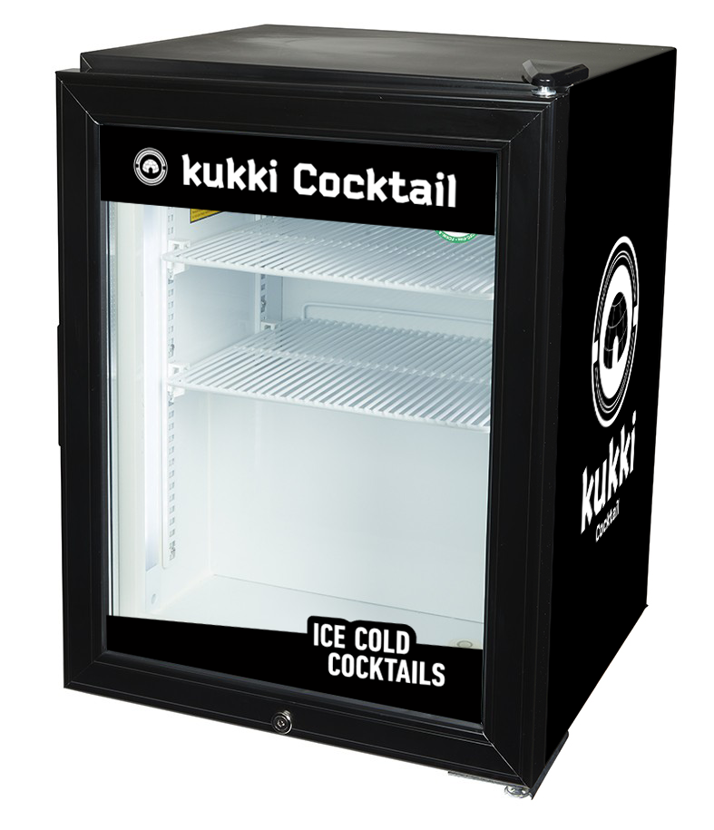 Gefrierschrank klein mit Glastür - POS - für Eis - schwarz - GCGW50