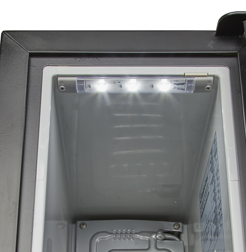 Gastro-Cool - Mini POS Glastürkühlschrank für Werbung - schwarz - GCGD8 - LED