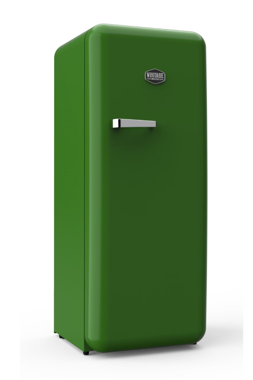 Gastro-Cool - Sonderedition - Vintage Kühlschrank Edelsteingrün matt - VIRC330 - seitlich