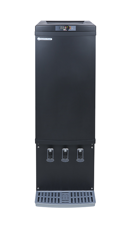 Bag in Box Dispenser Kühlschrank für Wein - schwarz - 3x10 Liter - GCBIB110 - Vorderansicht