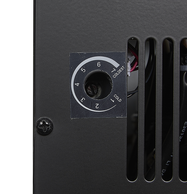 Gastro-Cool - Mini POS Glastürkühlschrank für Werbung - schwarz - GCGD8 - Rückseite
