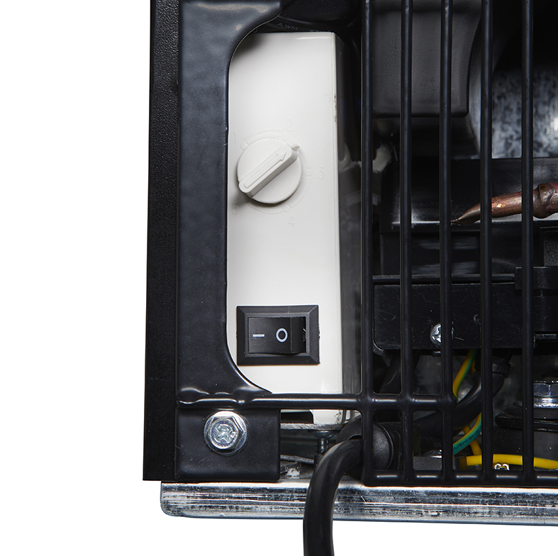 Gastro-Cool - Thekenkühlschrank - klein - schwarz - super LED - GCKW25 - Temperaturkontrolle