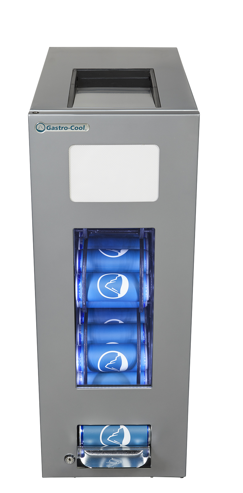 Gastro-Cool - Dosen Dispenser Kühlschrank - Silber - 250 ml slim can - GCAP50-250 - Voransicht gefüllt
