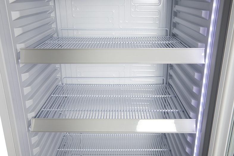 Gastro-Cool - Glastürkühlschrank mit Werbedisplay - weiß - GCDC400 - Innenraum