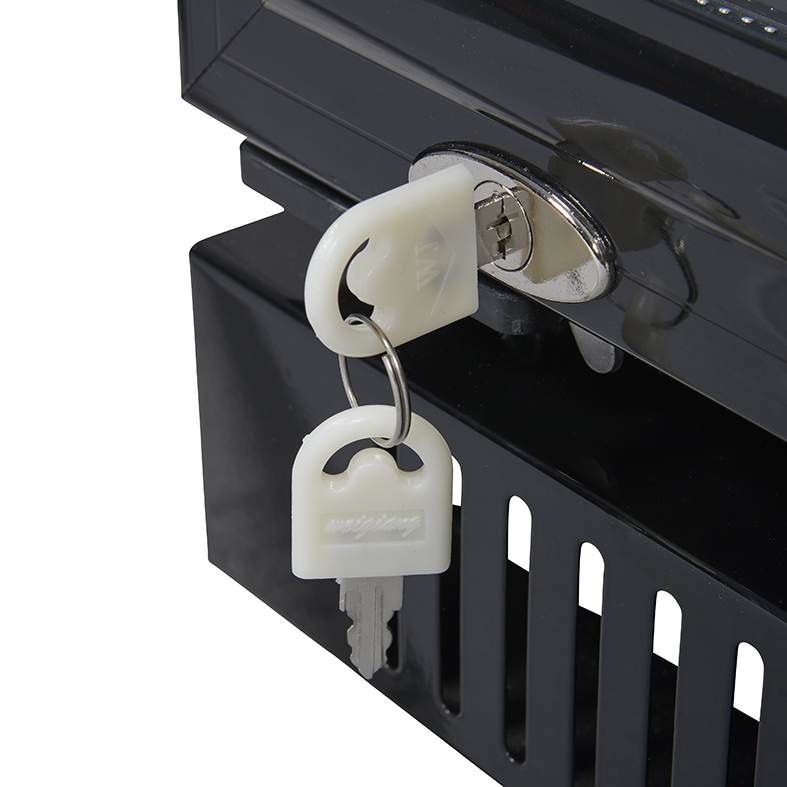 Gastro-Cool - Flaschenkühlschrank - schwarz mit weißem Innenraum - GD360 - Schlüssel