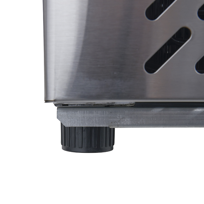 Großer Umluft Gewerbekühlschrank - Edelstahl - power LED - GCGD500 - Füße