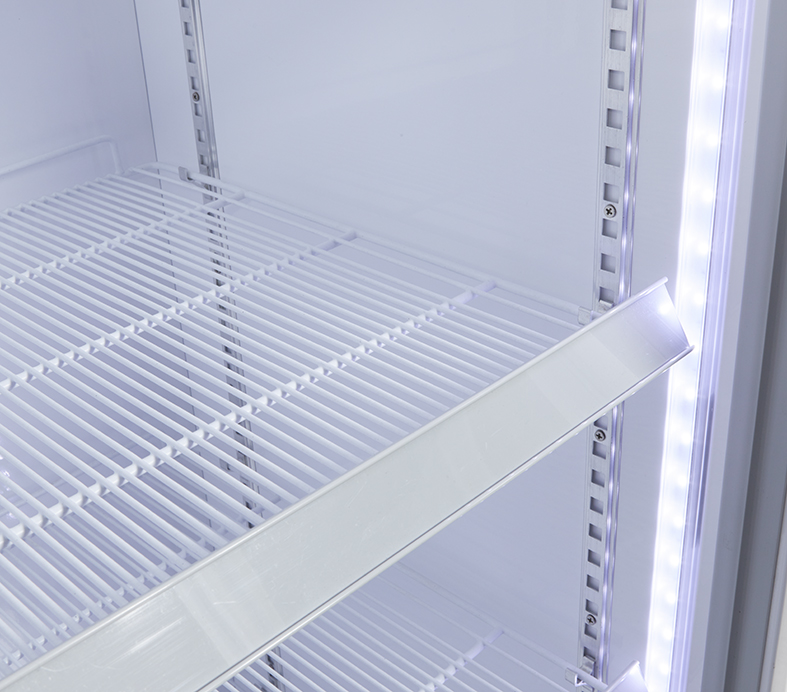 GCDC1050 - Kühlschrank für Kiosk - zwei Glastüren - LED - Gitter