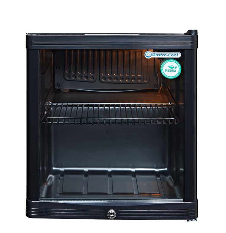 Gastro-Cool - GCKW50 Glastürkühlschrank mini schwarz frontal leer