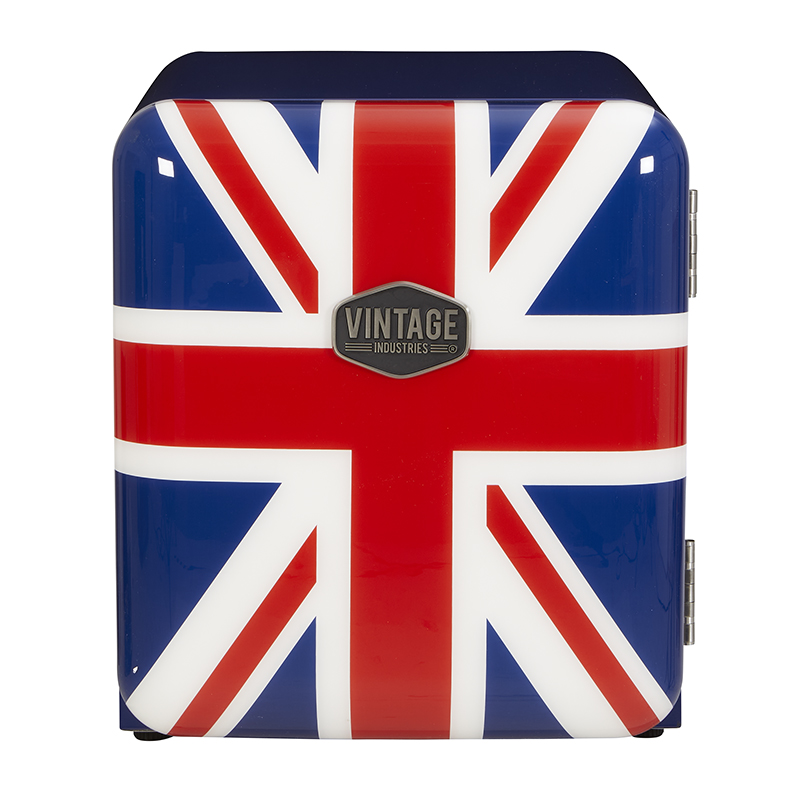 Gastro-Cool - Mini Kühlschrank Retro - Union Jack Design - UK Flagge - London - VIRC60 - vorne