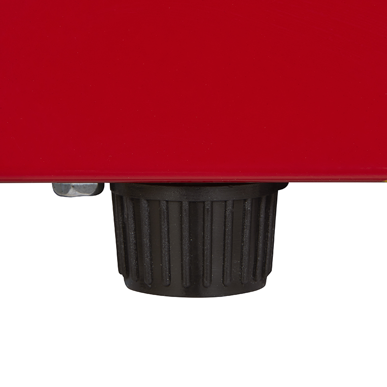 Gastro-Cool - Retro Kühlschrank Kingston in Rot - VIRC160 - Füße