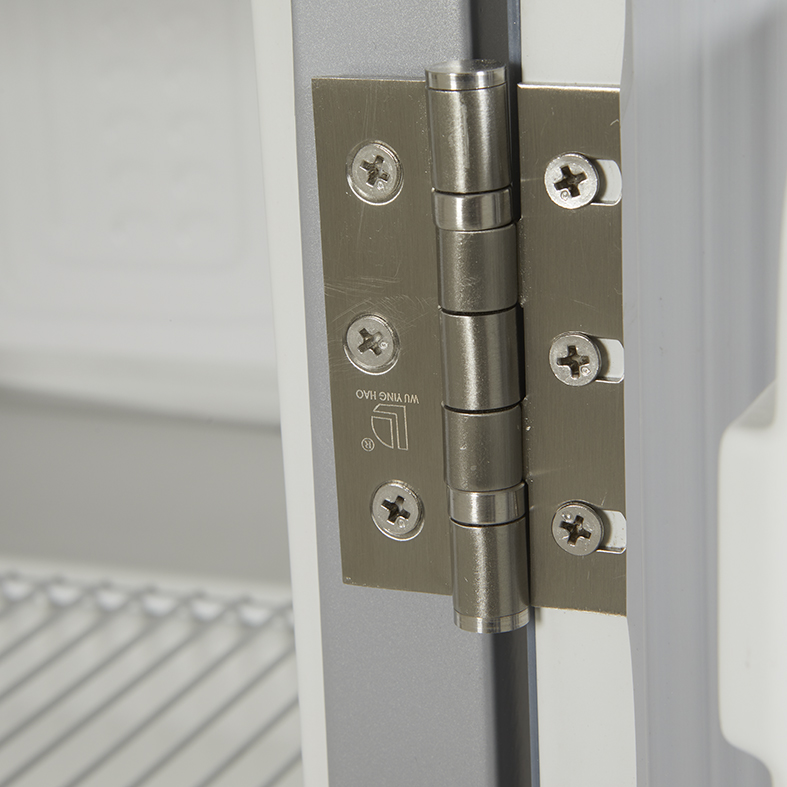 Kleiner Retro Kühlschrank - 50er Jahre - Industial Look - Silber - VIRC60 - Scharnier