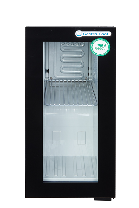Gastro-Cool - Mini POS Glastürkühlschrank für Werbung - schwarz - GCGD8 - Innenraum