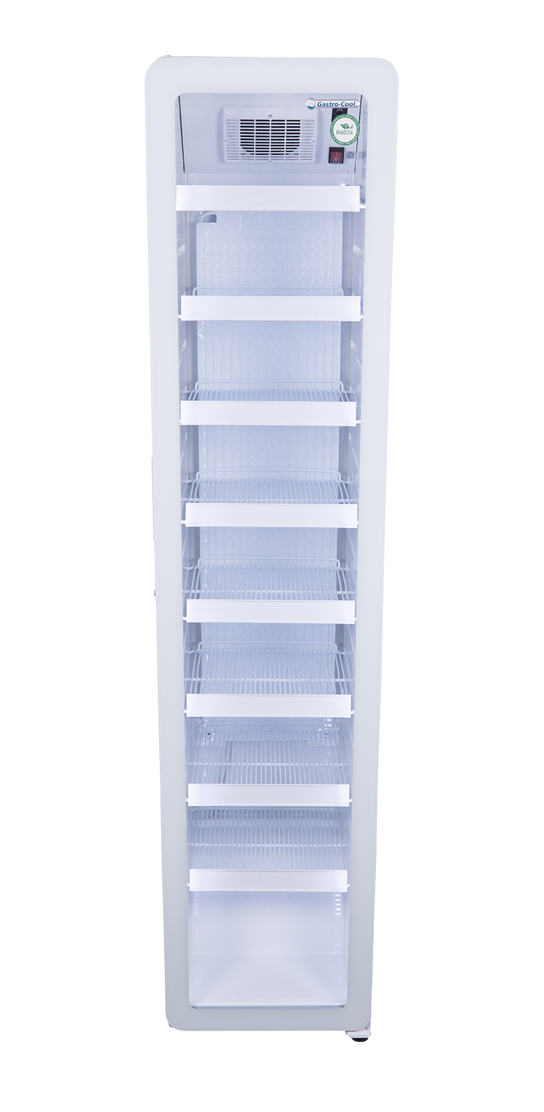 Flaschenkühlschrank - schmal - abgerundet - weiss - LED - GCGD175
