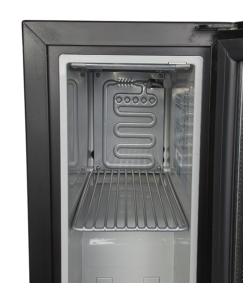 Gastro-Cool - Mini POS Glastürkühlschrank für Werbung - schwarz - GCGD8 - Innenansicht