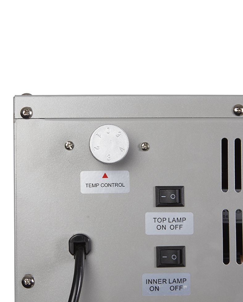Gastro-Cool - Displaykühlschrank - klein - silber/weiß - power LED - GCDC25 - Temperaturkontrolle