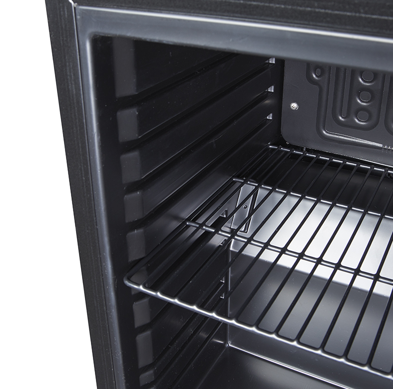 Gastro-Cool - Thekenkühlschrank - klein - schwarz - super LED - GCKW25 - Gitter