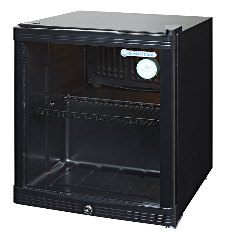 Gastro-Cool - GCKW50 Glastürkühlschrank mini schwarz Seite leer