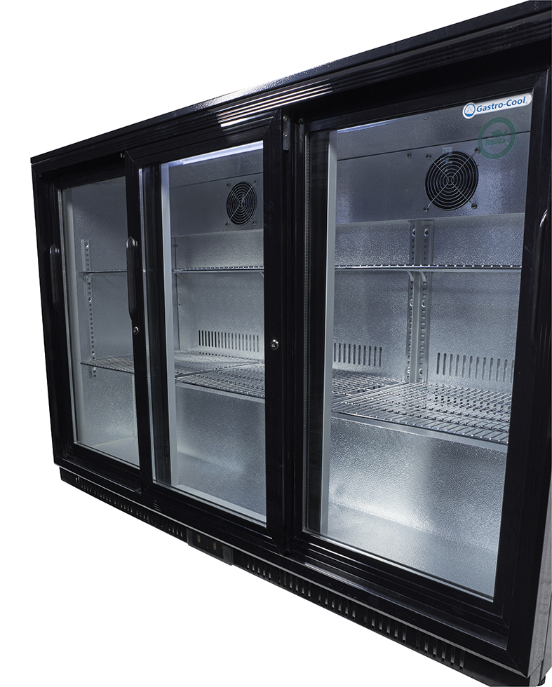 Gastro-Cool - Flaschenkühlschrank - Schiebetür - selbstschließend - schwarz - GCUC300 Innenraum