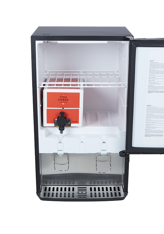 Bag in Box Dispenser Kühlschrank - für Milch und Saft und Wasser - 3x10 Liter - GCBIB30 - Innerseite