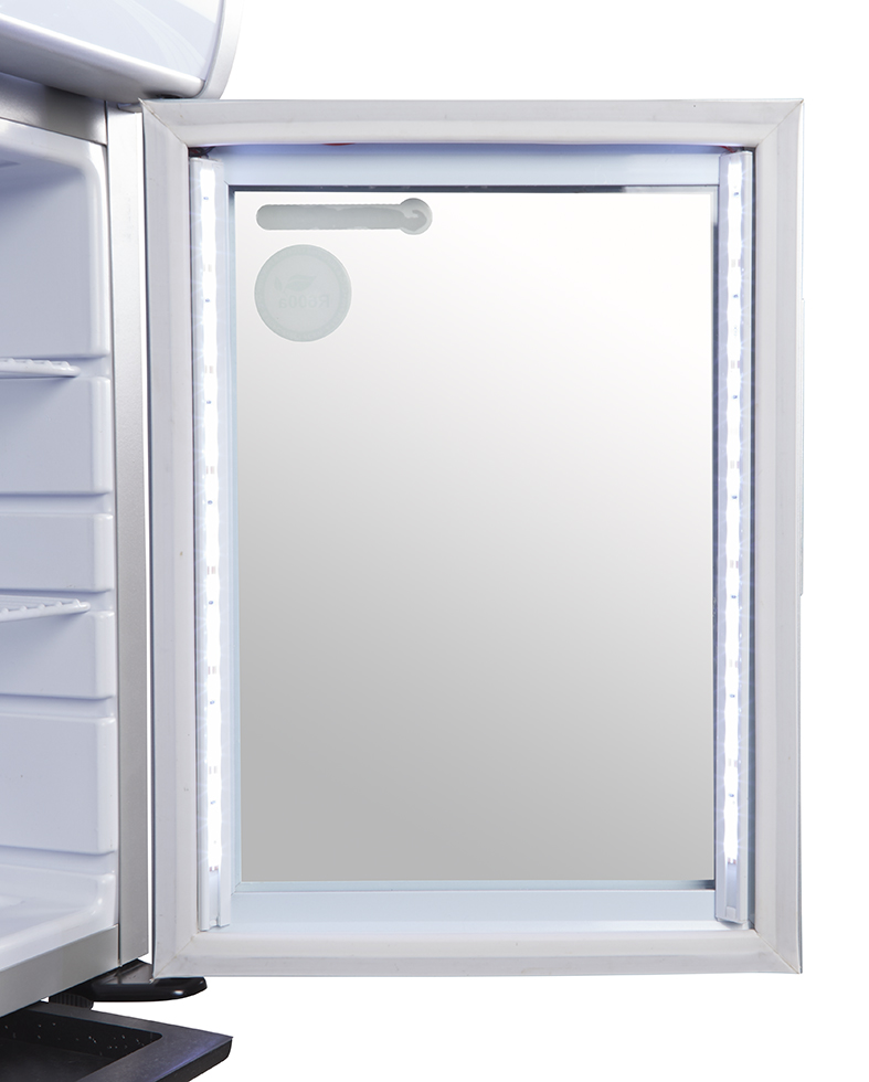 Gastro-Cool - Displaykühlschrank - klein - silber/weiß - power LED - GCDC25 - Silber LED Tür