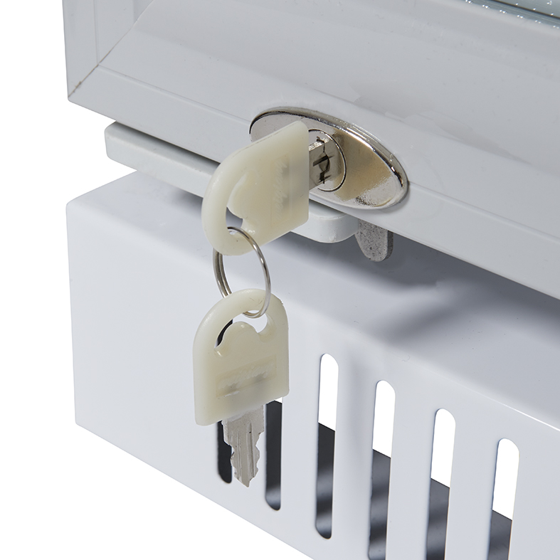 Gastro-Cool - Weißer Gewerbekühlschrank mit Glastür - GCGD310 - Schlüssel