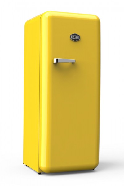 Gastro-Cool - Vintage Industries Kühlschrank - RC330 - Zinkgelb - seitlich