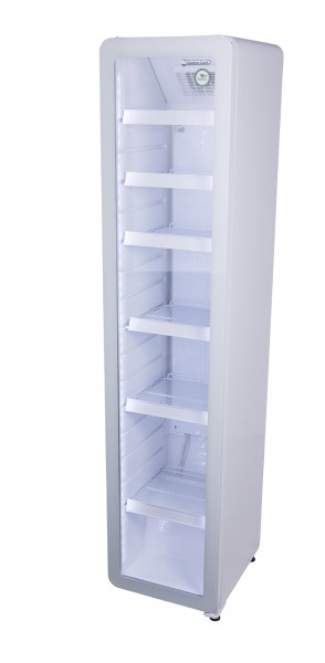 Flaschenkühlschrank - schmal - abgerundet - weiss - LED - GCGD175