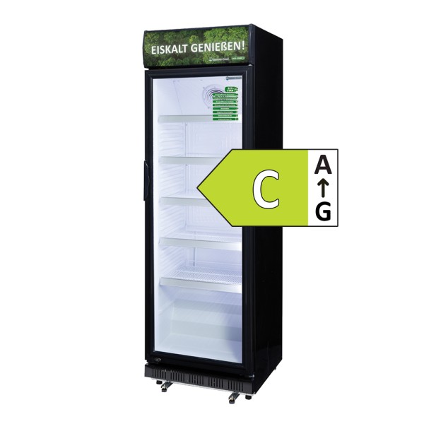 Gastro-Cool - Reclamedisplay koelkast - Ecostar - Zwart/Wit - DC400 - 114204