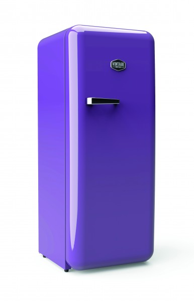 Gastro-Cool - Sonderedition - Retro Kühlschrank Ultra Violet - VIRC330 - seitlich