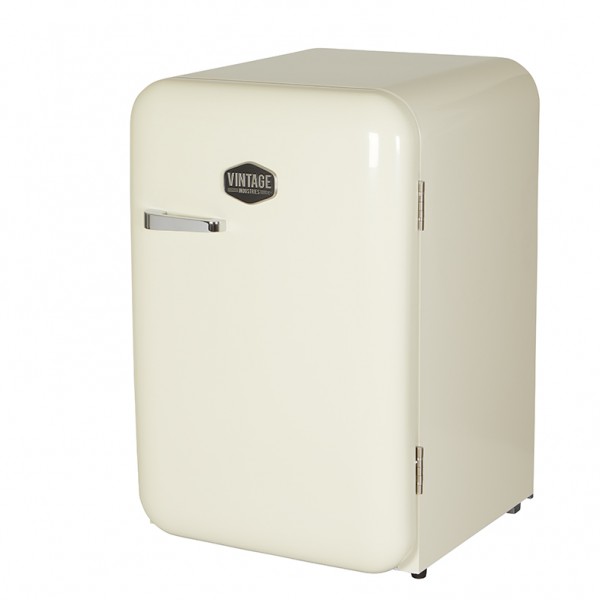 Gastro-Cool - Vintage Industries - Retro Cooler Kingston in cream - VIRC160 - front view laterally