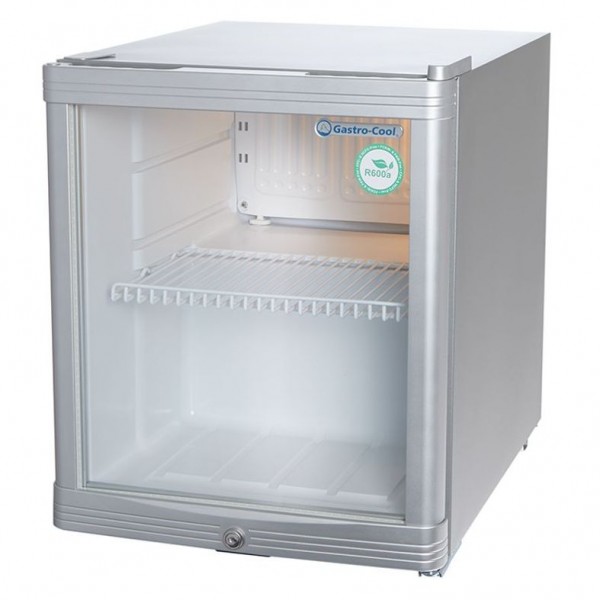 Gastro-Cool - Glass Door Cooler - mini - silver - GCKW50 - laterally empty